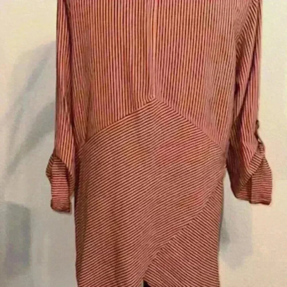 Soft Surroundings Tunic Stripe Button Down Asymme… - image 4